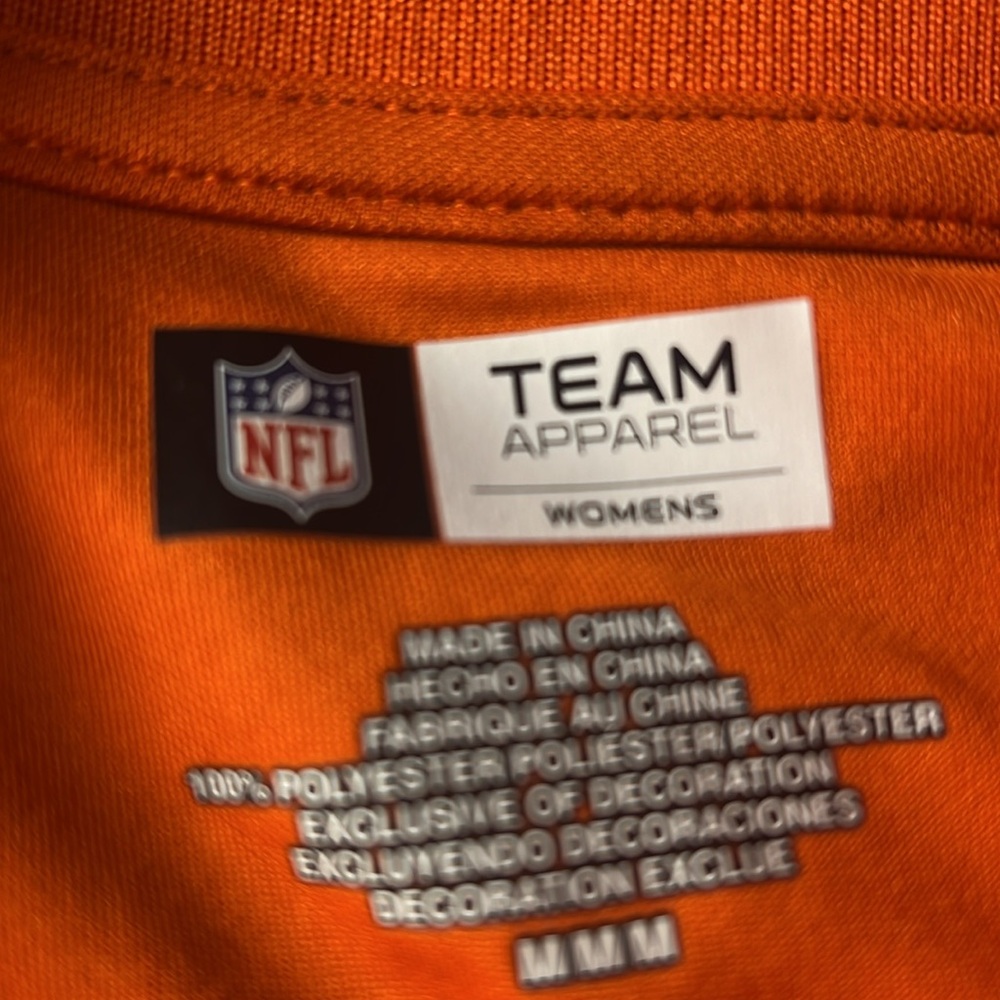 NFL Women’s Broncos Logo Polo Color Orange/White Size Medium - Picture 3 of 4